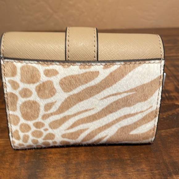 NWT Michael Kors Carmen Genuine Calf Hair & Leather Bifold Wallet MSRP $258 - Picture 4 of 9